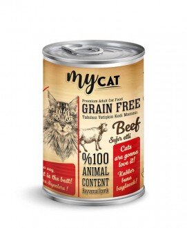 Mycat Tahılsız Yetişkin Sığır Etli 415 gr Kedi Maması kullananlar yorumlar